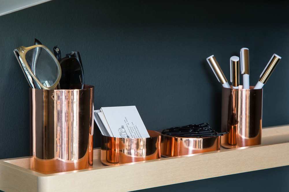Closet Turned Office For A Busy Mom Of Two Container Stories Featured S Birch Elfa Decor Accessory Shelf Copper Magnetic Desk Set White Gold Poppin Pens